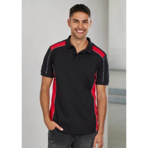 BIZ Unisex Grid Short Sleeve Polo