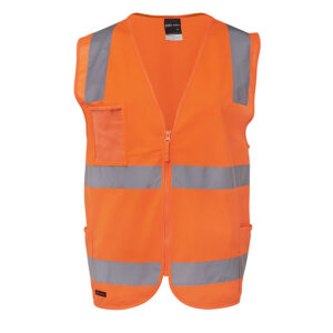 JB'S HI VIS (D+N) ZIP SAFETY VEST