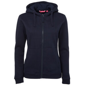 JB'S LADIES FULL ZIP FLEECE HOODIE