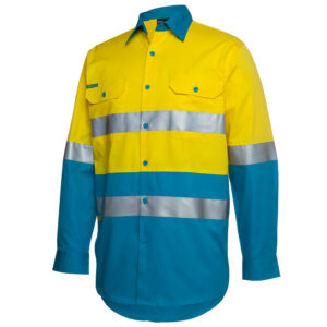 JB'S HI VIS L/S (D+N) 150G WORK SHIRT