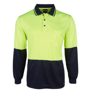 JB'S HI VIS JACQUARD L/S POLO