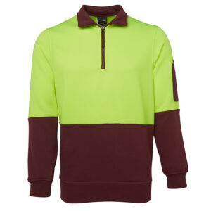 JB'S HI VIS 1/2 ZIP FLEECY SWEAT