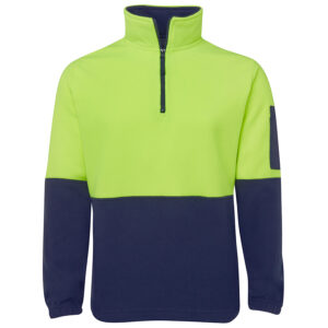 JB'S HI VIS 1/2 ZIP POLAR FLEECE