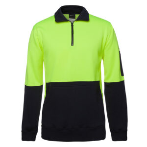 JB's HI VIS 330G 1/2 ZIP FLEECE