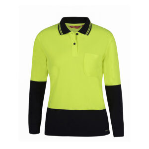 JB'S LADIES HI VIS L/S COMFORT POLO