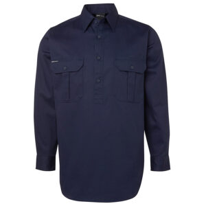 JB'S L/S 190G CLOSE FRONT WORK SHIRT