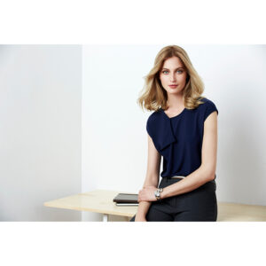 BIZ LADIES MIA PLEAT KNIT TOP