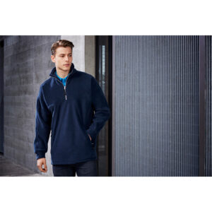 BIZ MENS HEAVY WEIGHT 1/2 ZIP WINTER FLEECE