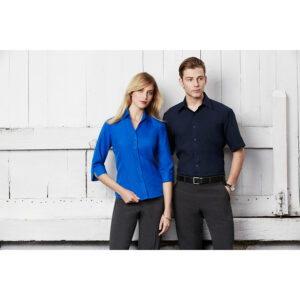 BIZ LADIES PLAIN OASIS 3/4 SLEEVE SHIRT
