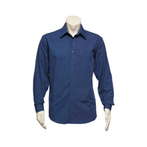 BIZ MENS MICRO CHECK LONG SLEEVE SHIRT