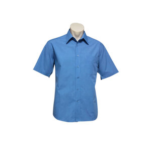 BIZ MENS MICRO CHECK SHORT SLEEVE SHIRT