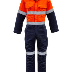 Syzmik Mens Orange Flame HRC 2 Hoop Taped Spliced Overall (Fire Rated)