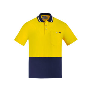 Syzmik Mens Hi Vis Cotton Short Sleeve Polo