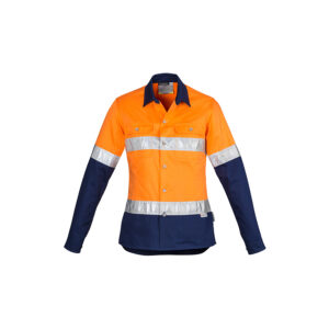 Syzmik Womens Hi Vis Spliced Industrial Shirt - Hoop Taped