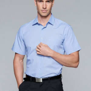 Aussie Pacific Mens Grange MiTong Check Short Sleeve Shirt