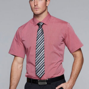 Aussie Pacific Mens Belair MiTong Stripe Short Sleeve Shirt