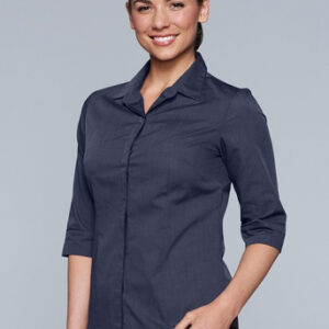 Aussie Pacific Ladies Grange MiTong Check 3/4 Sleeve Shirt