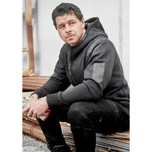 Unisex Zip Front Multi-Pocket Hoodie