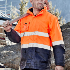 Syzmik Mens Hi Vis Basic 4 in 1 Waterproof Jacket