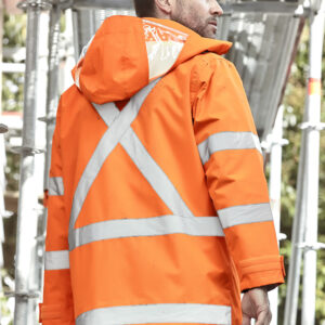 Syzmik Mens Hi Vis X Back Taped 4 in 1 Waterproof Jacket