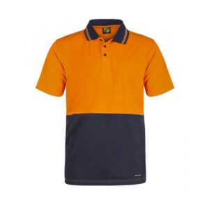 NCC HI VIS TWO TONE SHORT SLEEVE COTTON BACK POLO WITH POCKET