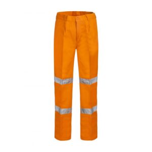 NCC CLASSIC SINGLE PLEAT COTTON DRILL TROUSER WITH CSR REFLECTIVE TAPE