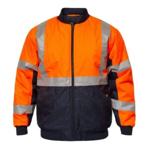 NCC TEMPEST HI VIS BOMBER JACKET WITH X - PATTERN TAPE