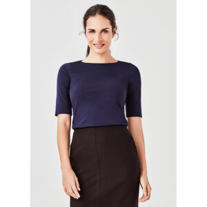 Biz Corp Womens Camille Short Sleeve T-Top