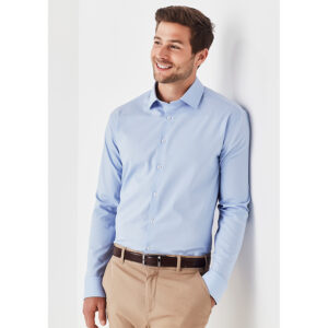 Biz Corp Mens Charlie Slim Fit L/S Shirt
